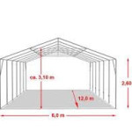 Fotografie 2. Párty stan 6x12m PREMIUM bílý